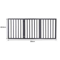 Wooden Pet Gate Dog Fence Retractable Grey 2000x 3MM-1954802528331894786