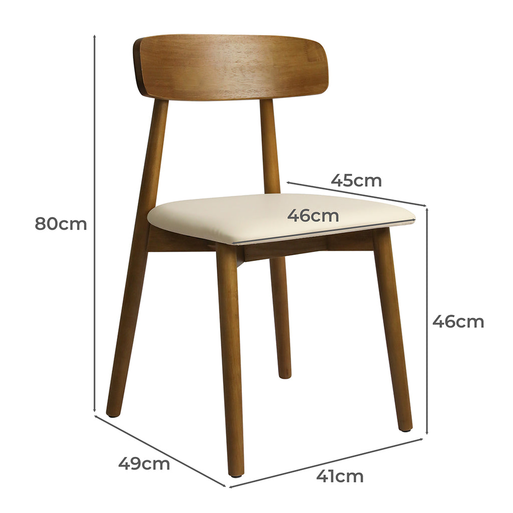 Levede 2x Dining Chairs Kitchen Chair Walnut-1954802997401882626