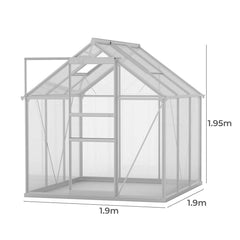 Lambu Greenhouse Aluminium Walk In Green-1954802672116830210