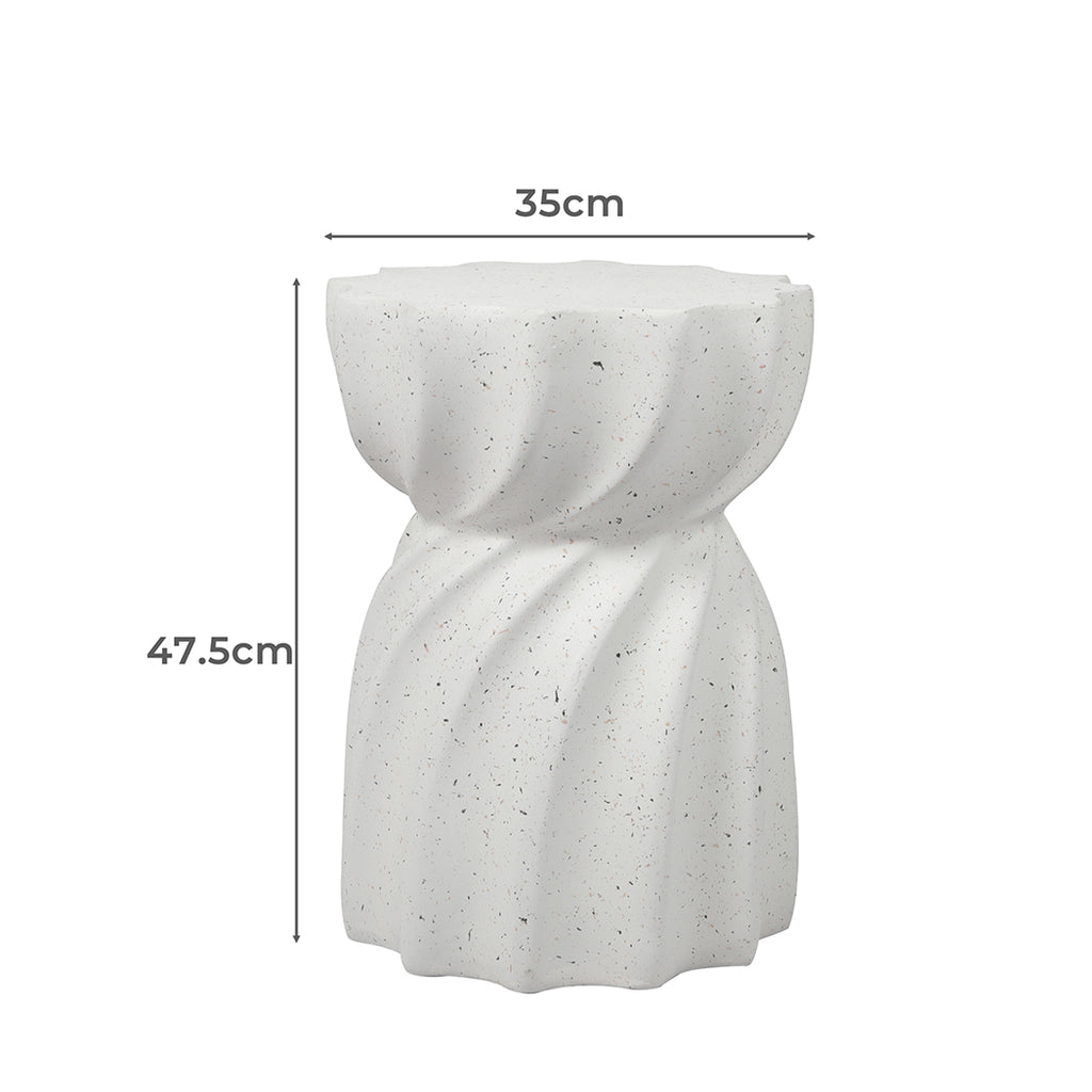 Levede Side Table End Terrazzo Hourglass-1954802989415927810