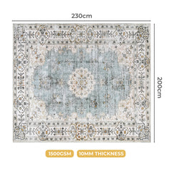 Marlow Floor Rug Short Pile Washable Vintage Carpet Soft Plush Non Slip 200x230-1954802390679031810