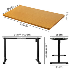 Levede Motorised Standing Desk Height 120cm Natural 800x 1.5MM-1954803017622622210
