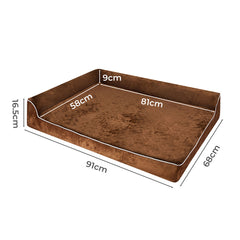 Pawz Orthopedic Dog Bed L Coffee-1954802425894408194