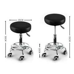 2x Levede Swivel Salon Barstool Hairdressing Black-1954802613006503938