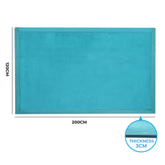 Marlow Coral Velvet Area Rugs Large Mat 120x200cm Blue-1954802461445328898