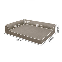 Pawz Orthopedic Dog Bed L Coffee-1954802425688887298