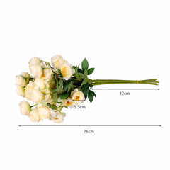 Lambu Artificial Flowers Silk Roses Yellow-1954802596778741762