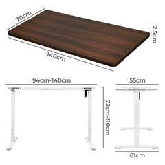 Levede Motorised Standing Desk Adjustable 140cm Walnut 1000x 1MM-1954803021993086978