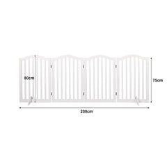 PaWz Wooden Pet Gate Dog Fence Safety White-1954802550205190146