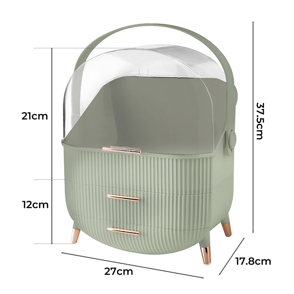Makeup Storage Case Cosmetic Organiser Light Green-1954803002871255042