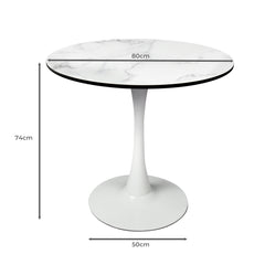 Levede Dining Table Kitchen 4 Person White-1954802994327457794