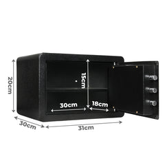 8.1L Digital Security Safe Box Fingerprint Key Lock-1954802456043065346