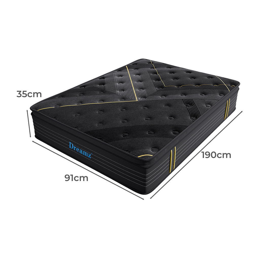 Dreamz Spring Mattress Bamboo Euro Top Single-1954802858645917698