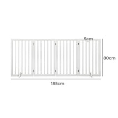 PaWz Wooden Pet Gate Dog Fence Safety White 800x 3MM-1954802529401442306