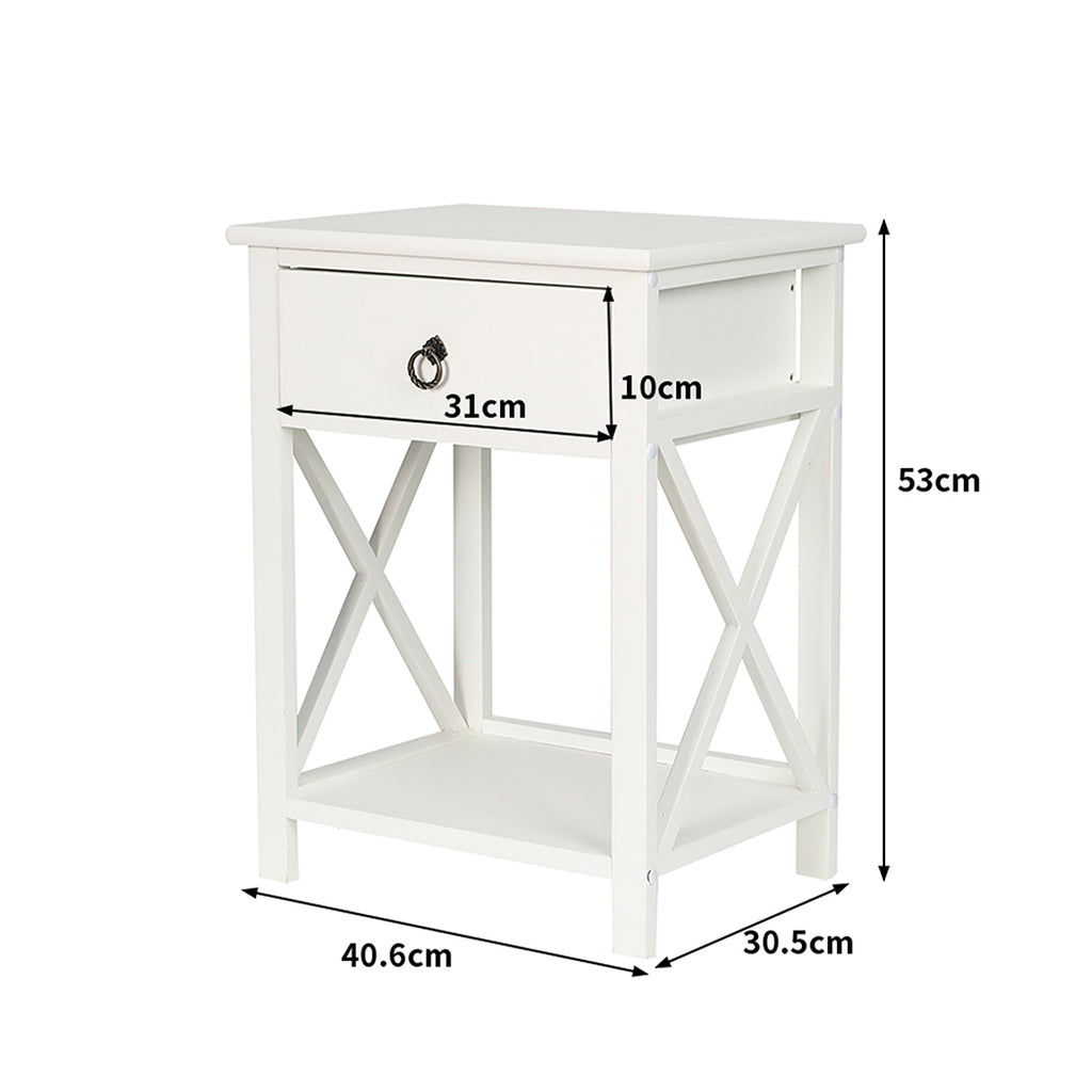 Levede 2x Bedside Tables Drawers Side-1954802691297382402