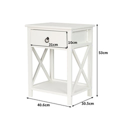 Levede 2x Bedside Tables Drawers Side-1954802691297382402