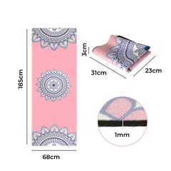 Centra Yoga Mat Foldable Non-Slip Exercise Pink-1954802335809146882
