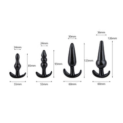 Urway 4 Pack Anal Butt Plug Ass Bum Black-1954802619201490946