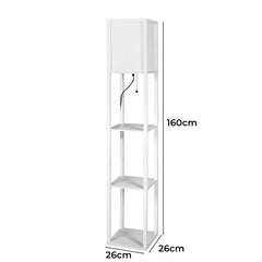 EMITTO Floor Lamp Storage Shelf LED White-1954802834927128578