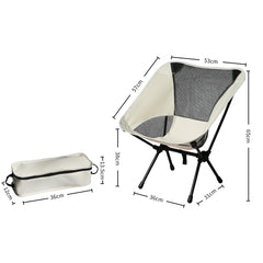 Camping Chair Folding Outdoor Portable Medium Beige-1954802882930937858