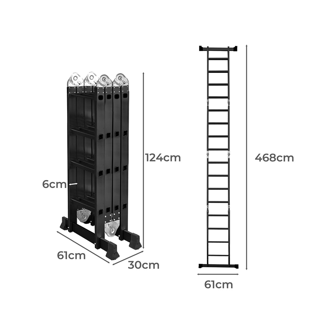 Traderight Multi Purpose Ladder Aluminium 4.7Meter-1954802732007297026