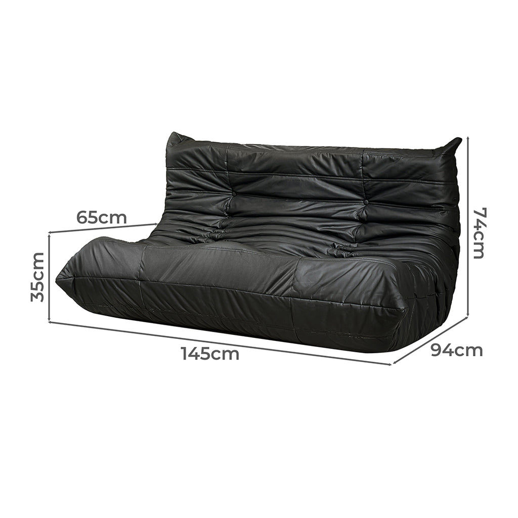 Levede 2 Seaters Floor Sofa Caterpillar Lounge-1954802350195609602