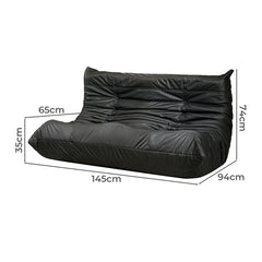 Levede 2 Seaters Floor Sofa Caterpillar Lounge-1954802350195609602
