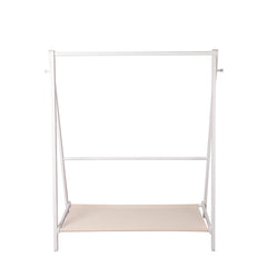 Levede Clothes Rack Wooden Wardrobe White-1954803003496206339