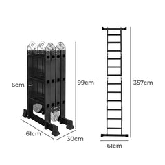 Traderight Multi Purpose Ladder Aluminium 3.6Meter-1954802731566895106
