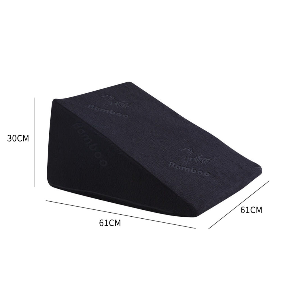 Cool Gel Memory Foam Bed Wedge Pillow Black 30-1954802699543384066