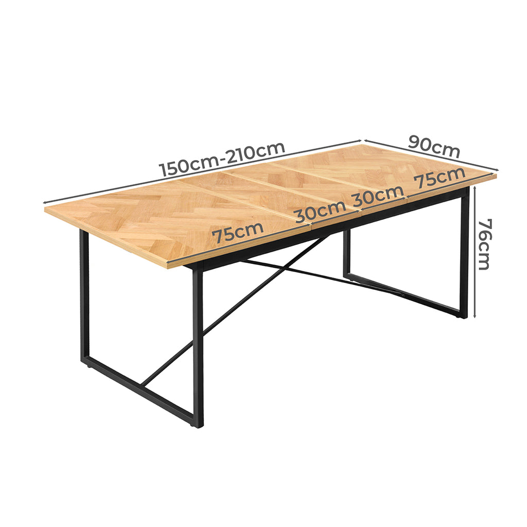 Levede Dining Table Extendable Rectangle Kitchen-1954802378700099586