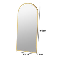 Yezi Floor Mirror Full Length Mirrors 1.8M Gold White-1954803006339944450