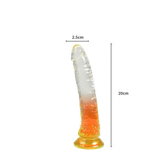 Urway Dildo Dong Realistic Penis Cock Yellow 20cm-1954802621009235970