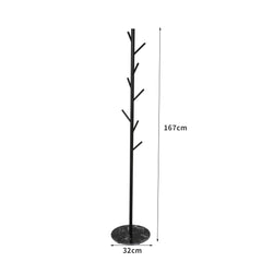 Levede Coat Rack Hat Clothes Stand Hanger Black-1954803009628278786