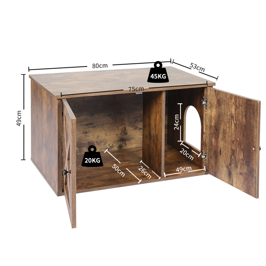 PaWz Enclosed Cat Litter Cabinet Box-1954802549278248962