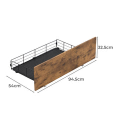 Levede 4 Double Bed Frame Storage Drawers-1954802932503416834