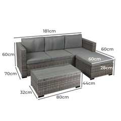 Levede 5pcs Outdoor Sofa Set Patio Furniture-1954802883123875842