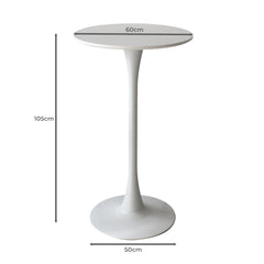 Levede 2x Round Bar Table Pub Tables White-1954802994746888194
