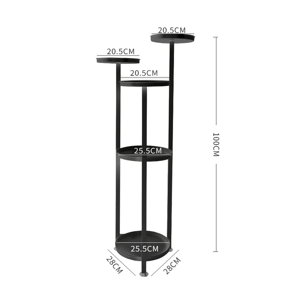 Levede Plant Stand Outdoor Indoor Flower Black Medium-1954802663359123458