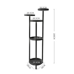 Levede Plant Stand Outdoor Indoor Flower Black Medium-1954802663359123458