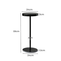 Side Table Round Tabletop Small Lightweight-1954802379861921794