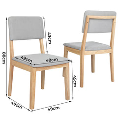 Levede 2x Dining Chair Armless Upholstered Seat-1954802458874220546