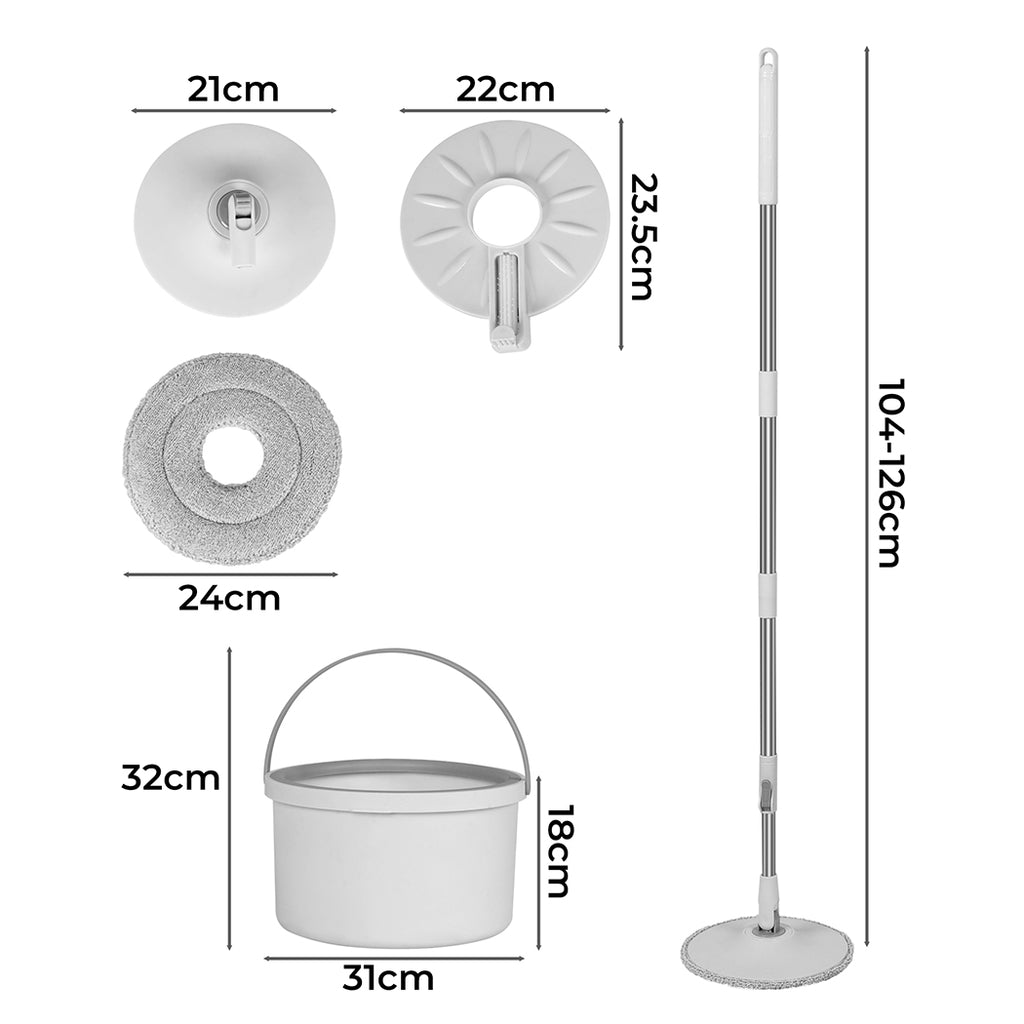 Cleanflo Spin Mop and Bucket Set Dry-1954802719923507202