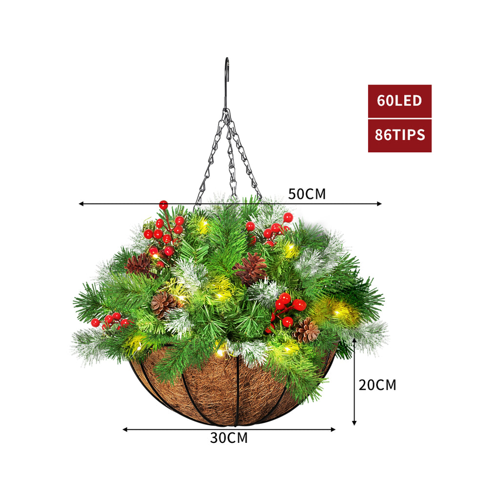 Santaco Christmas Hanging Basket Ornaments 30CM-1954802332596310018