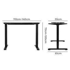 Levede Motorised Standing Desk Frame Black Dual Motor-1954803014481088514