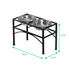 PaWz Dual Elevated Raised Pet Dog Feeder Medium-1954802765050023938