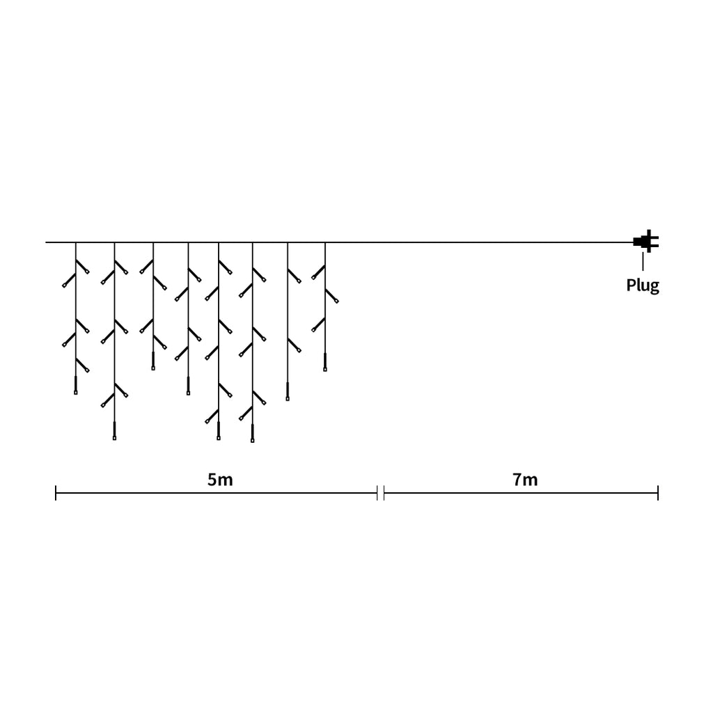 LED Curtain Fairy String Lights Wedding Warm White 300 LED-1954803087713636354