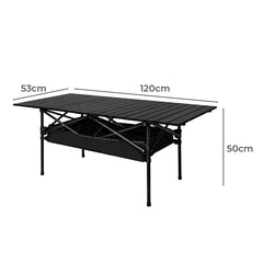 Levede Folding Camping Table Portable Black-1954802886928109570