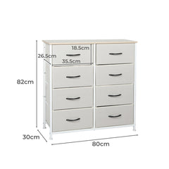 Levede Storage Cabinet Tower Chest Beige-1954802982616961026