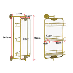 Yezi 360? Swivel Bathroom Wall Mirrors with Storage-1954803008793612290
